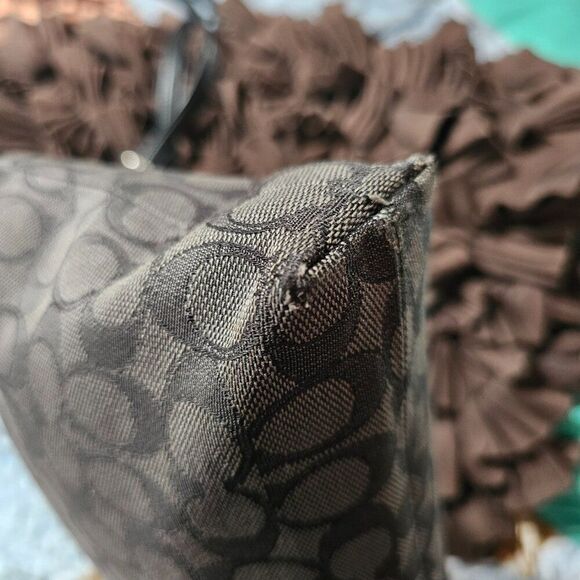 Coach File Bag Crossbody In Signature Monogram Jacquard Purse - Picture 4 of 10